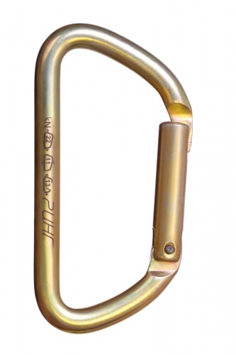  Карабин Ринг сталь трапеция с прямой защелкой (keylock) 22 кН в Тюмени  