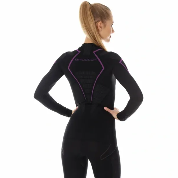 Футболка Brubeck Thermo Nilit Heat черный/розовый женская в Тюмени