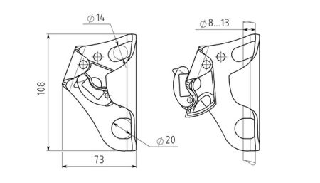  Зажим Вертикаль Кроль черный в Тюмени  