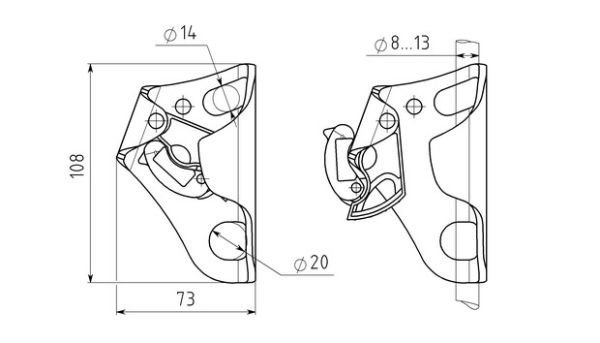  Зажим Вертикаль Кроль черный в Тюмени  