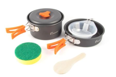 Набор посуды Следопыт-Compact,на 2 персоны,анодир.алюм.,в чехле