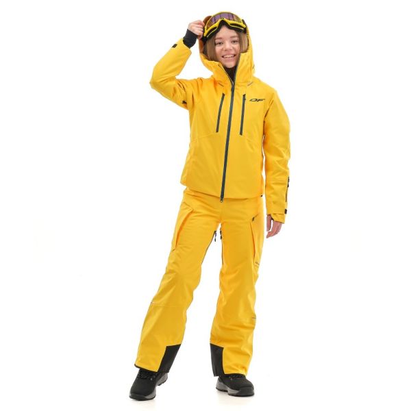 Куртка горнолыжная Dragonfly утепленная Gravity Premium Woman Yellow-Dark в Тюмени