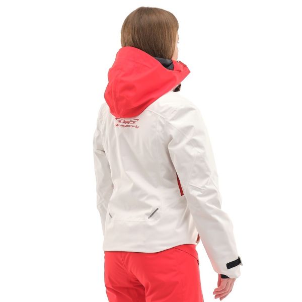 Куртка горнолыжная Dragonfly утепленная Gravity Premium Woman Gray-Red в Тюмени