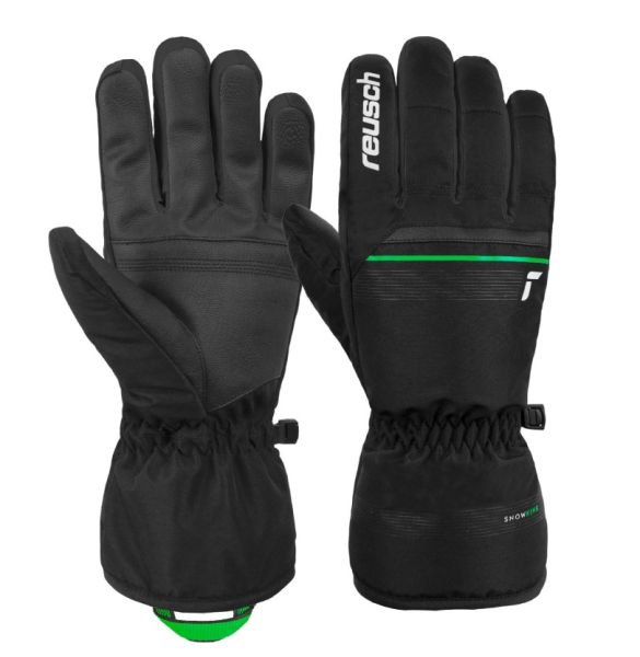 Перчатки Reusch Snow King Black/Neon Green в Тюмени
