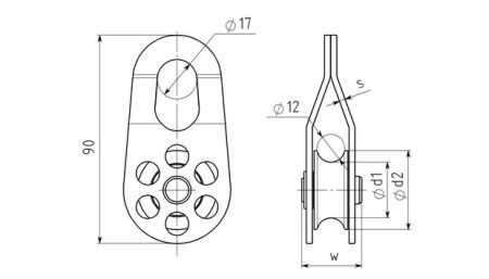  Блок-ролик Вертикаль сталь с подшипником в Тюмени  