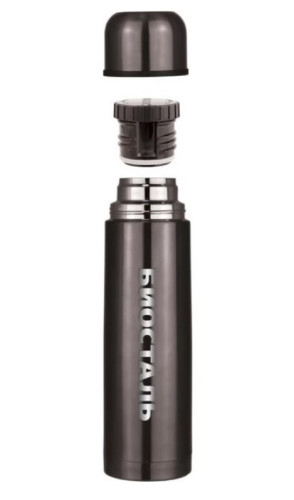 Термос Биосталь 0,75л.с узкой горловиной вороненая сталь NB-750V