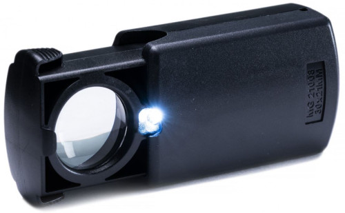 Лупа с подсветкой Следопыт кратность 30х,d л.21мм,с компл.батареек,31г.