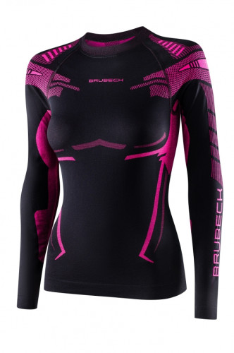 Футболка Brubeck DRY W LS1569W черный/фуксия в Тюмени