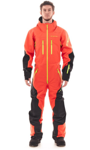 Комбинезон сноубордический Dragonfly SuperLight 3L Man Dark Red-Yellow 2024 в Тюмени
