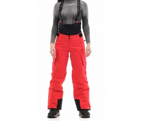 Штаны горнолыжные утепленные Dragonfly Gravity Premium Woman Red Fluo в Тюмени
