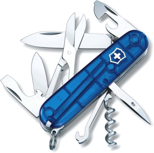 Нож Victorinox 1.3703.T2 Climber полупрозрач.синий