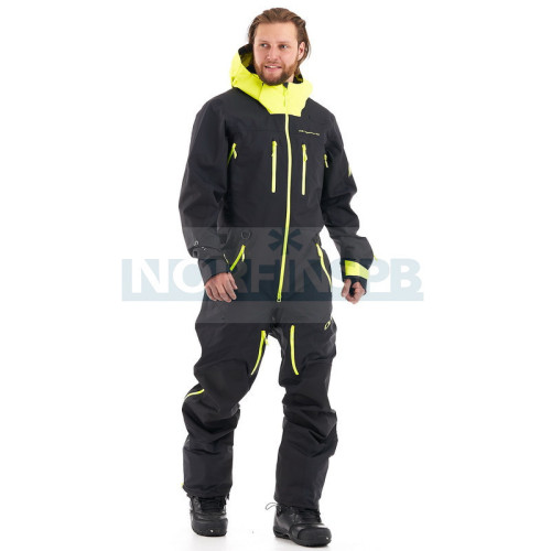 Комбинезон сноубордический Dragonfly SuperLight 3L MAN Black-Yellow Fluo в Тюмени