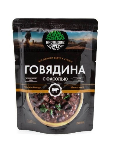 Консервы мясорастительные стерилизованные "Говядина с фасолью"