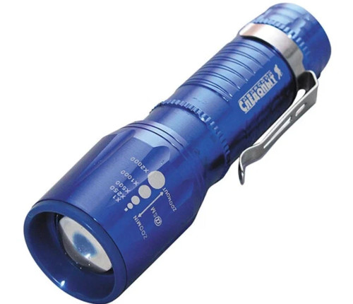 Фонарь ручной Следопыт-Вега с зажимом 1L,zoom 3хААA