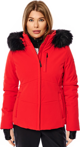 Куртка горнолыжная Poivre Blanc с иск.мехом W24-0802-WO/A красный в Тюмени