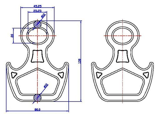  Спусковое устройство Вертикаль 8 рогатая малая дюраль в Тюмени  