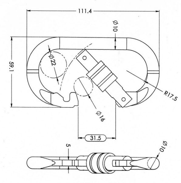  Карабин Вертикаль стальной овал  в Тюмени  