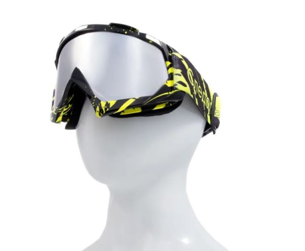 Купить очки мотоциклетные/снегоходные следопыт м6,линзы chrome silver+ transparent в Тюмени