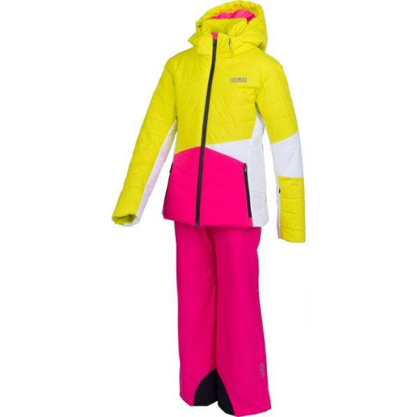 Костюм горнолыжный Colmar Girl 2-PC-Suit 3159 розовый-лимонный-белый в Тюмени