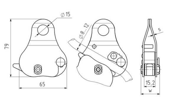  Зажим Вертикаль Капля дюраль ver 0103 в Тюмени  