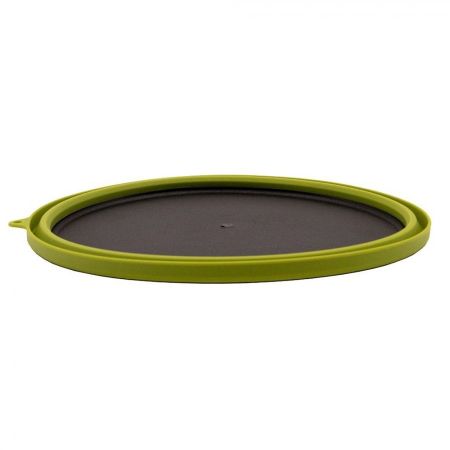 Тарелка Tramp силиконовая с пласт.дном 25,5*25,5*3,5 олива