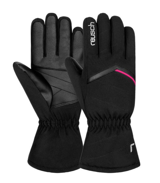 Перчатки Reusch Marisa W Black/White/Pink Glo в Тюмени
